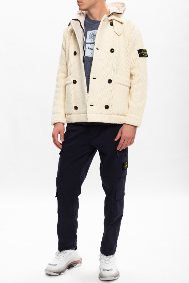 Stone island outlet double breasted jacket